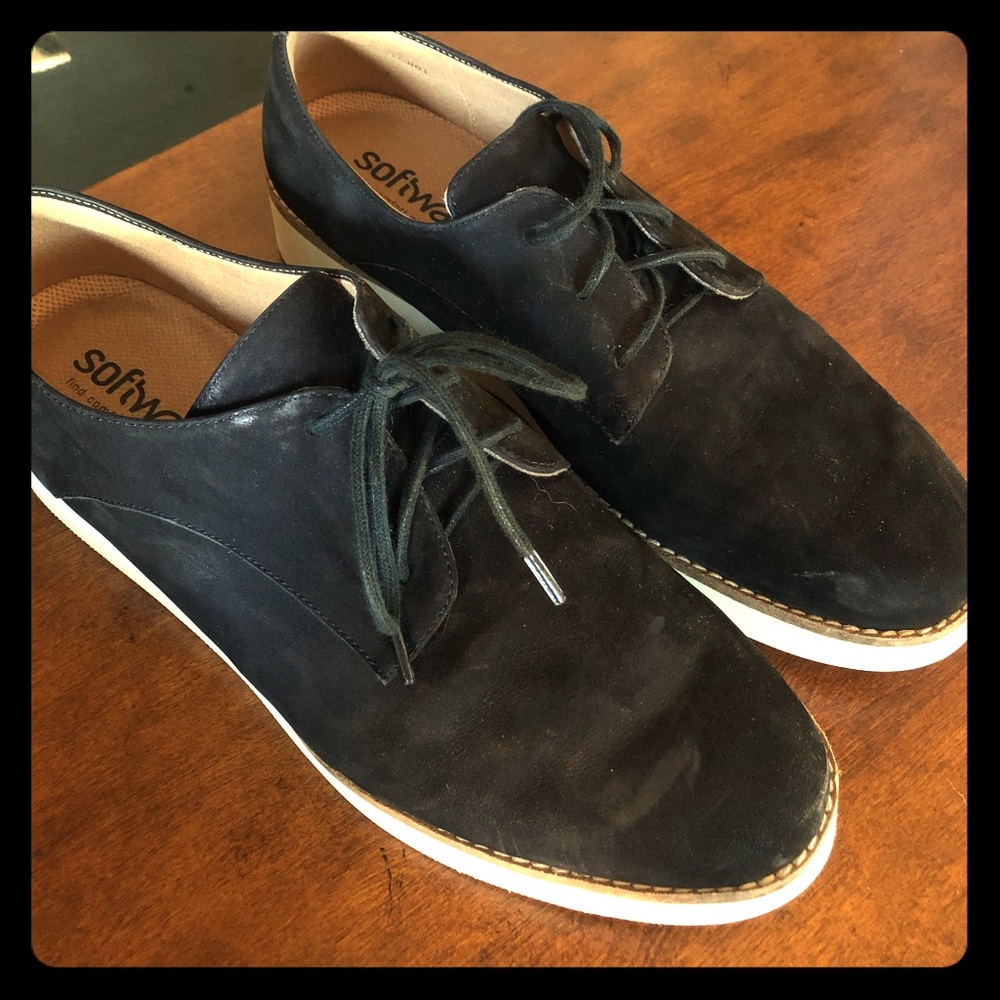 Softwalk Black Suede Loafer